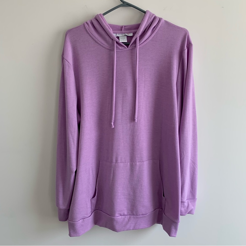Purple Ashley Stewart Curvy Girl Hoodie